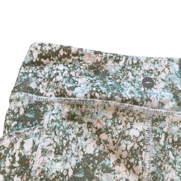 Avia Girls Printed Athletic Leggings with Pockets Green Pink Size Small / 6 - Picture 6 of 7